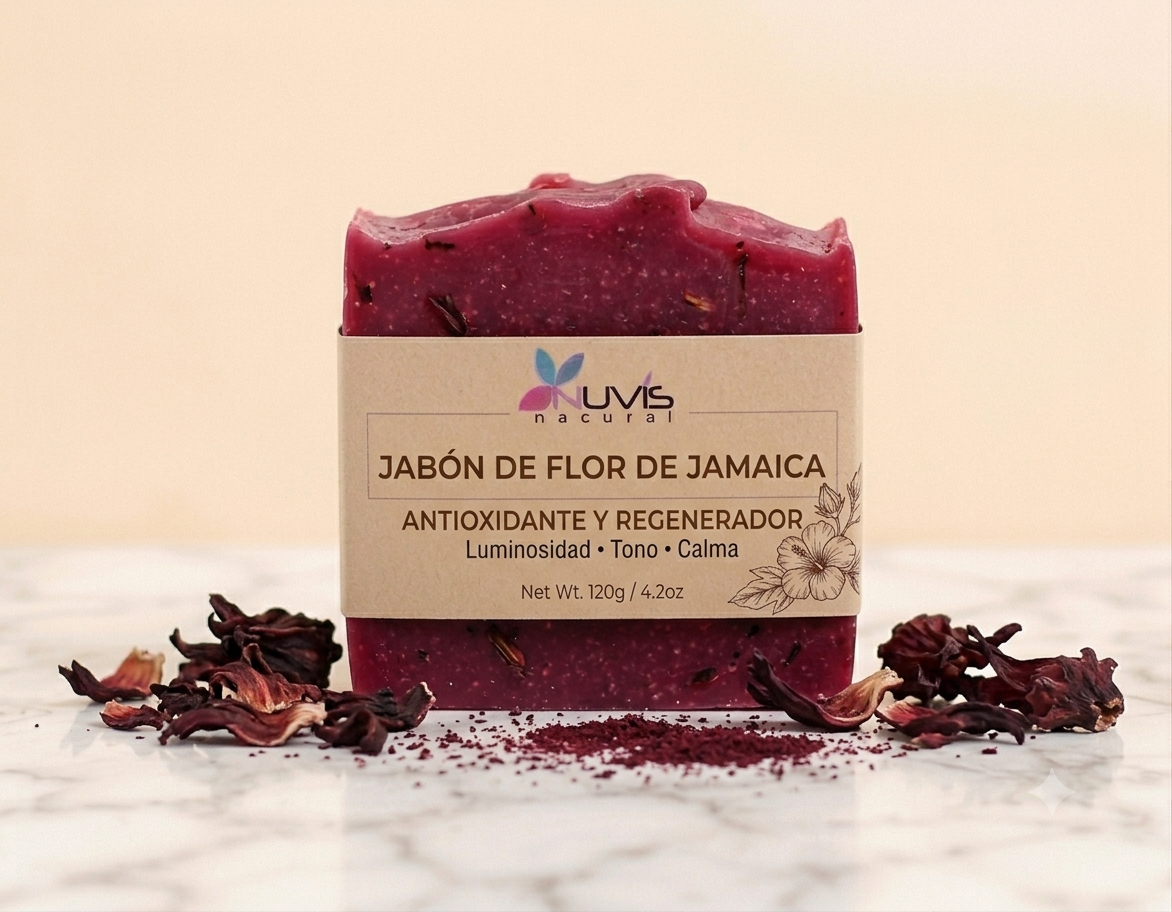 Jabón Artesanal de Flor de Jamaica