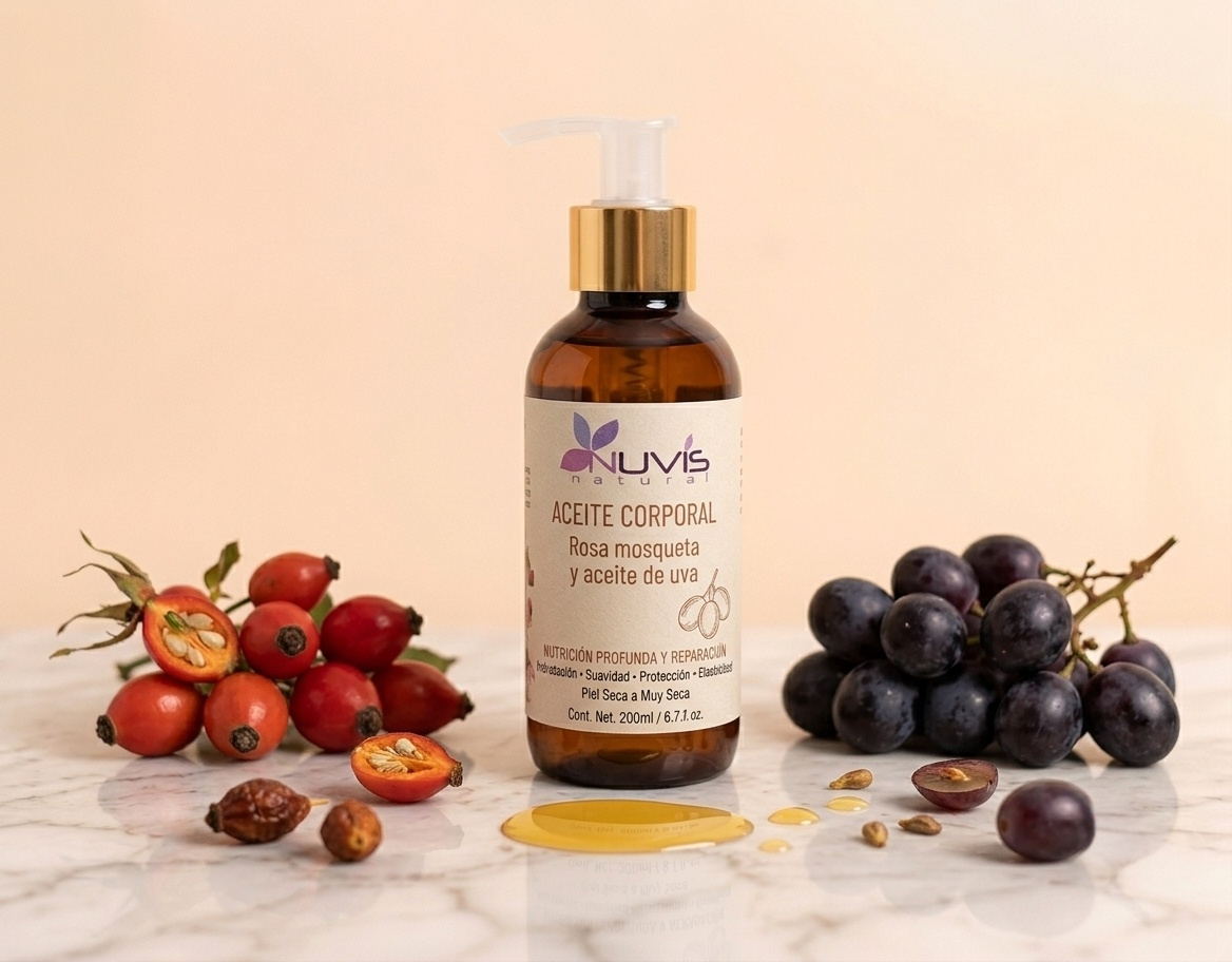 Aceite Corporal de Rosa Mosqueta y Uva