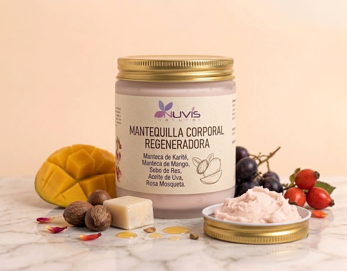 Mantequilla Corporal Nutritiva de Karité, Mango y Rosa Mosqueta